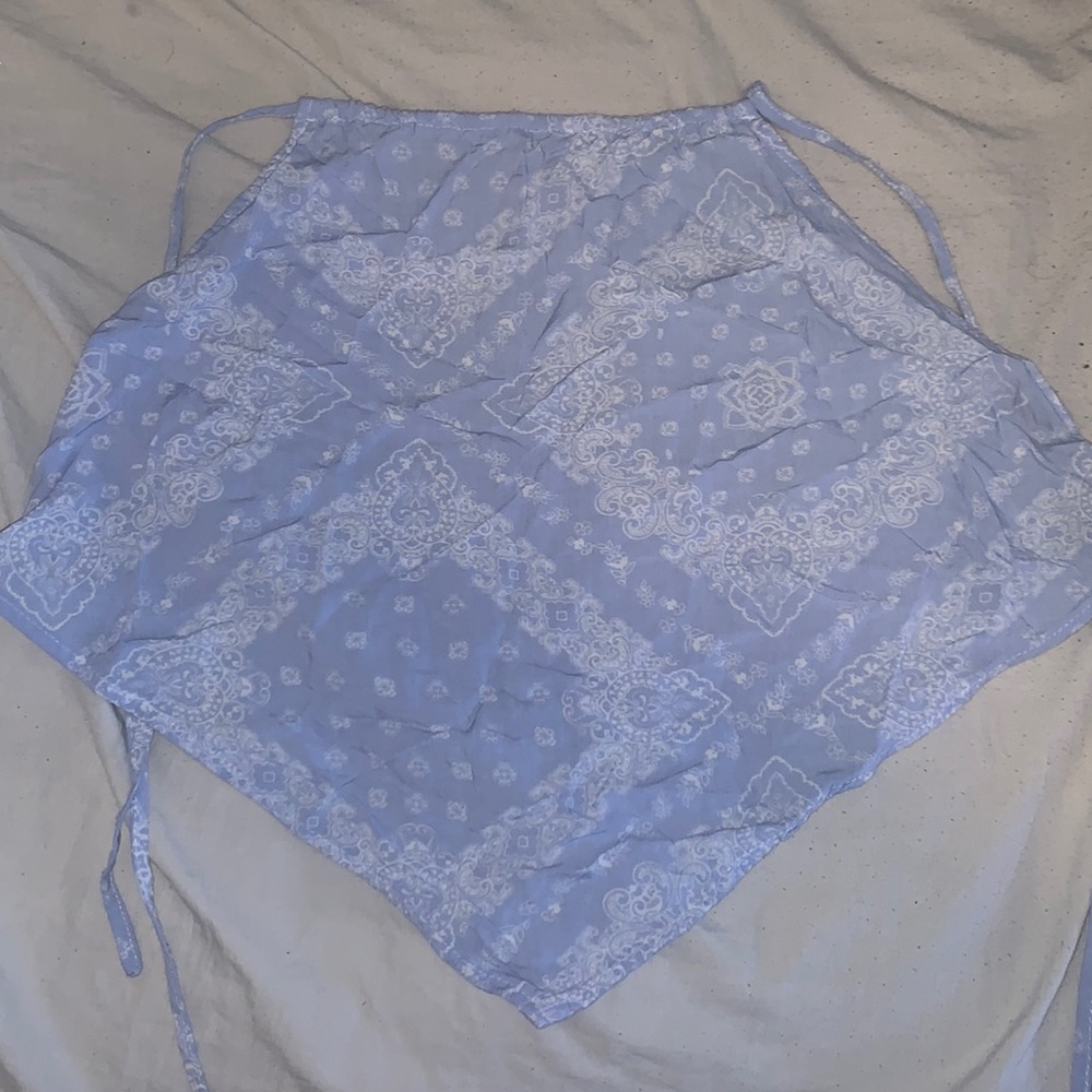 Rue 21 light blue bandana top! Size Large
